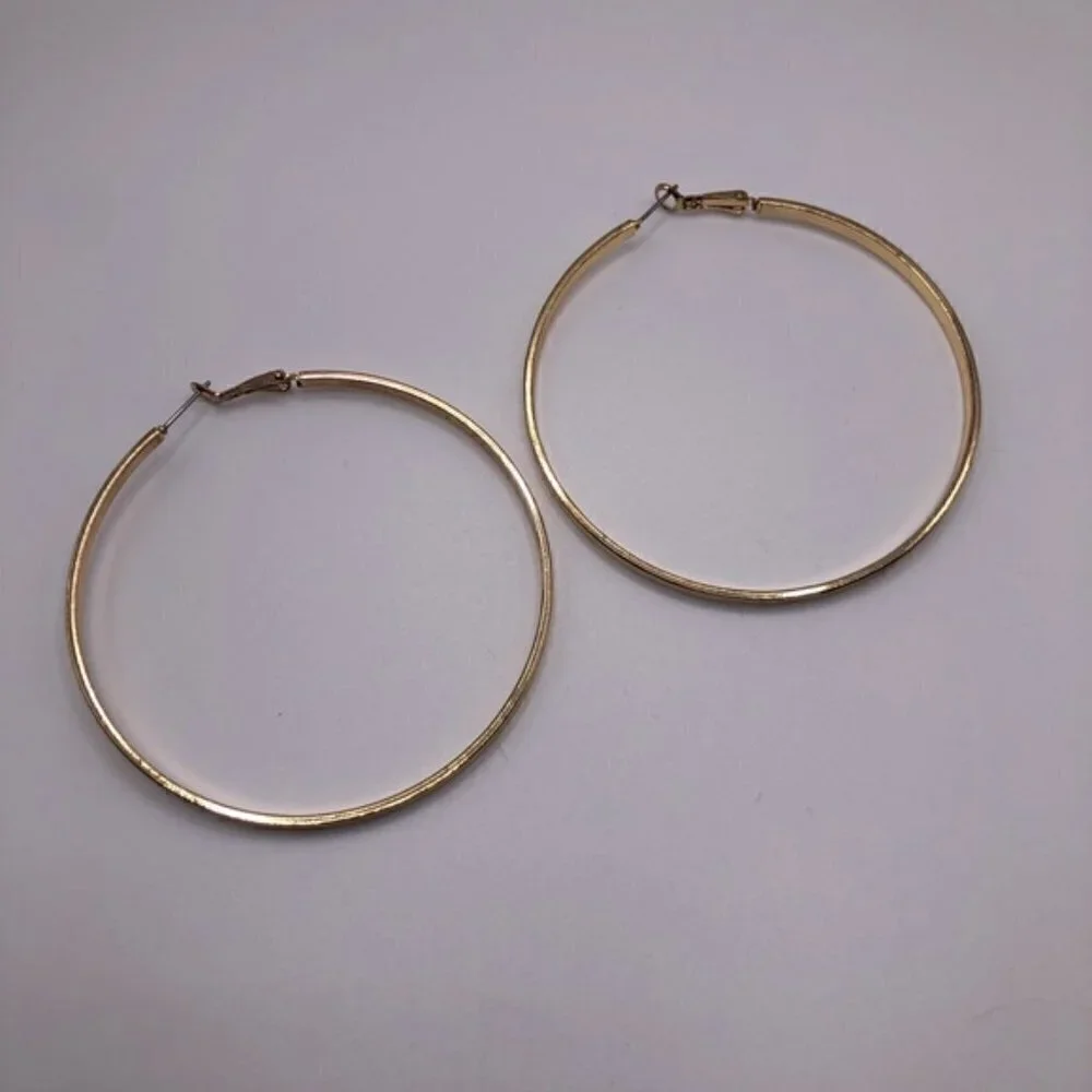 Boutique Gold‎ Big Hoop Earrings 3”